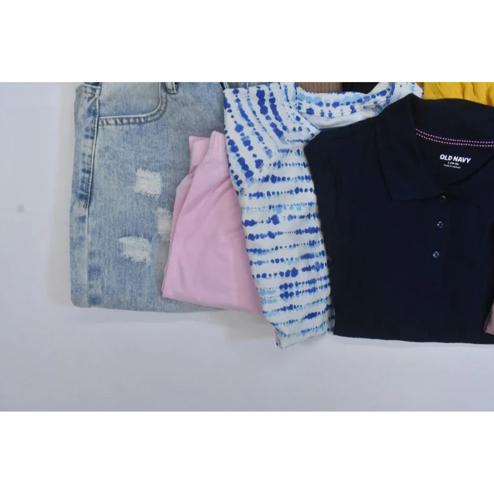 Wholesale Bulk Lot Of 10 Girls Size Large 10/12 Mixed Season Tops Bottoms